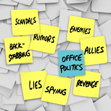 Office Politics Scandal Rumors Lies Gossip - Sticky Notes clipart