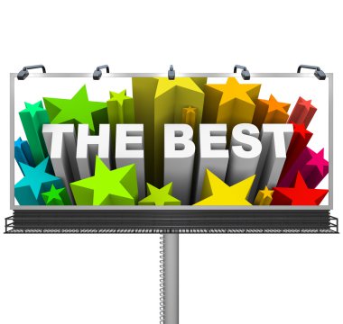Announcing the Best on a Huge Billboard for Top Prize clipart