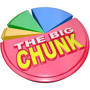 The Big Chunk - Largest Portion of Pie Chart Share clipart