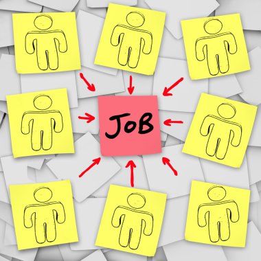 Many Unemployed Candidates Compete for One Job clipart