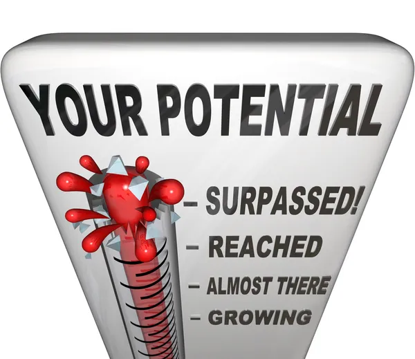 Seu potencial medido você alcançará seu sucesso total — Fotografia de Stock