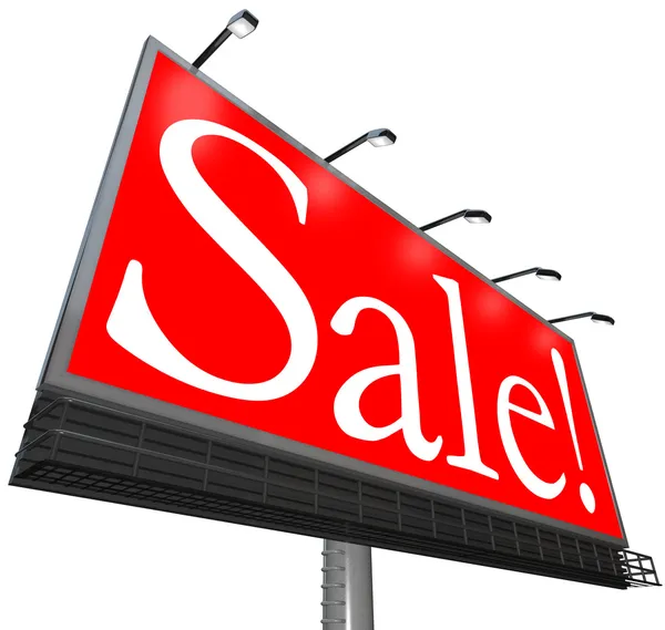 Sale Word Outdoor Advertising Billboard Clearance Special Price — Stock Photo, Image