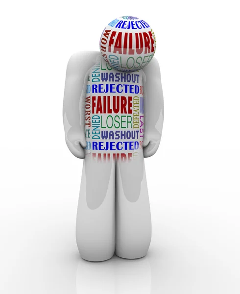 Failure - Sad Person Loser Denied and Unsuccessful — Stock Photo, Image
