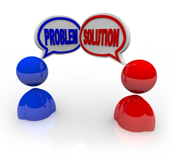 Probleem en oplossing klant ondersteuning service help — Stockfoto