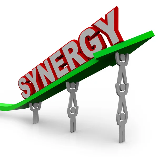 Synergy - lagarbete partner för kombinerade styrka — Stockfoto