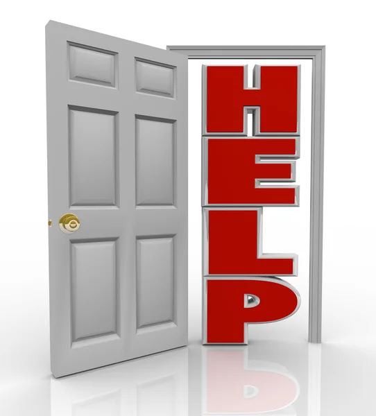 Help Door Opening to Support and Assistance — Stock Photo, Image