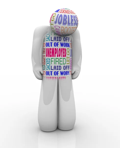 Werkloze zich triest ontslagen werkloze wil baan — Stockfoto