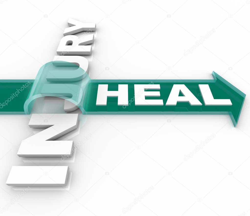 Heal After an Injury Arrow Over Word Recuperation