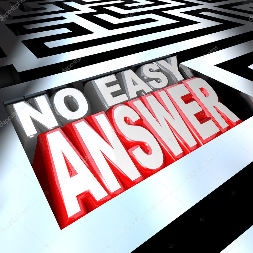 No Easy Answer Words in 3D Maze Problem to Solve Overcome