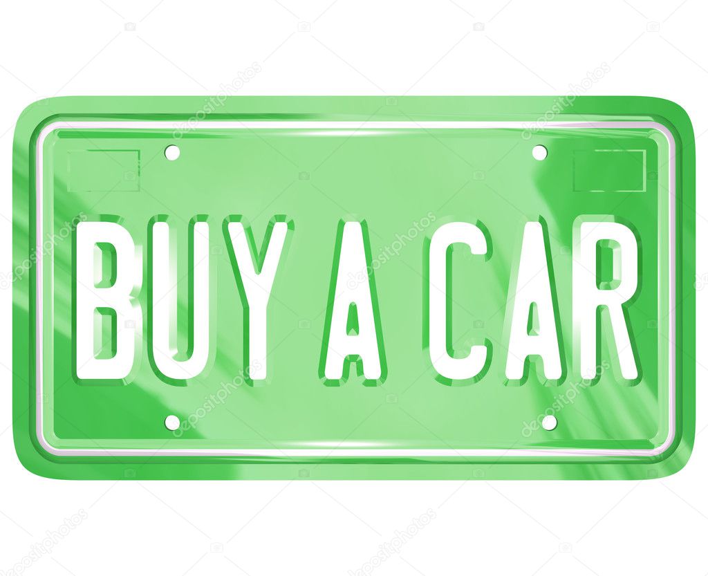 Buy a Car License Plate Auto Shopping Buying Vehicle