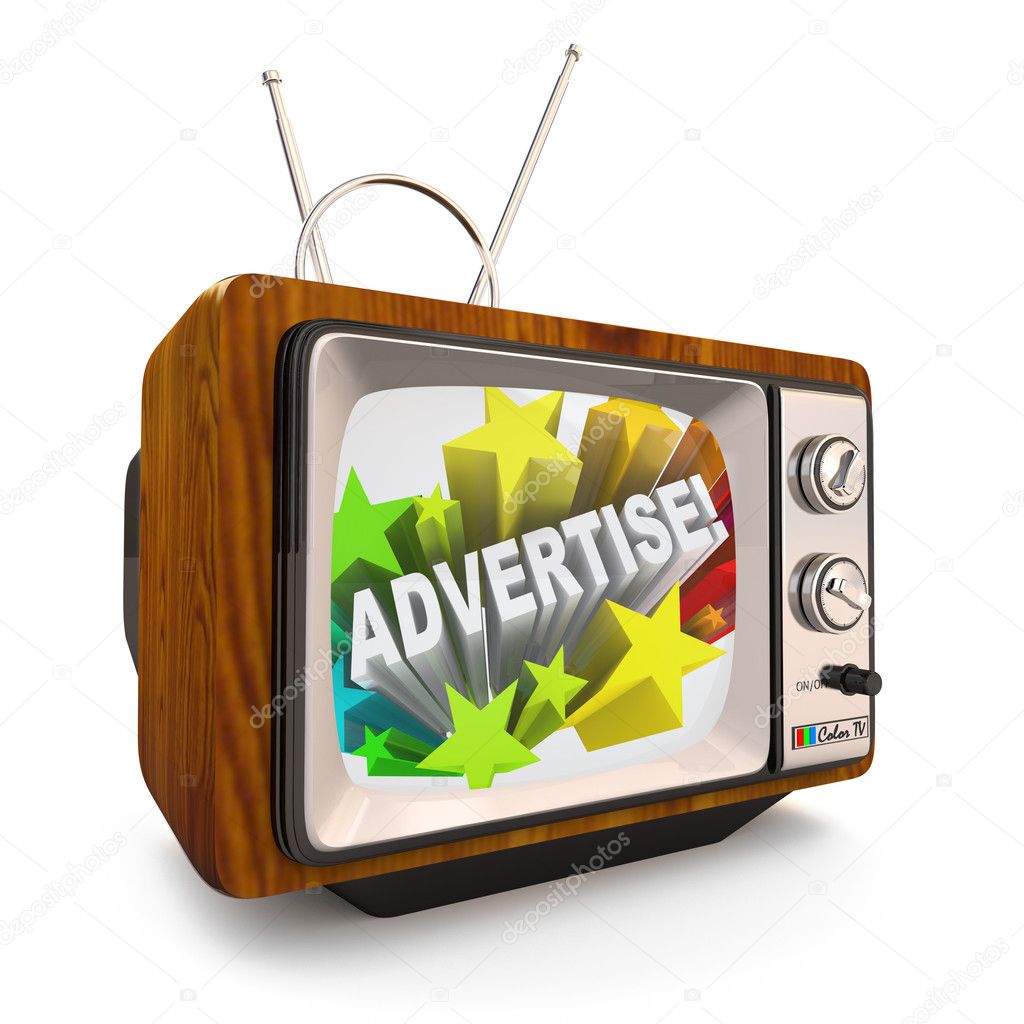 Advertise Marketing on Old Fashioned TV Television