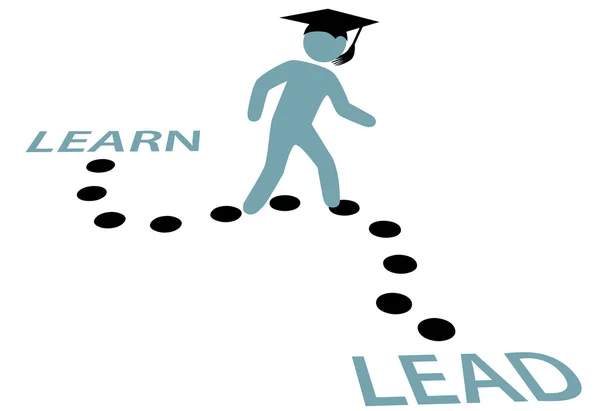 Ścieżki edukacja graduacyjnej nauczyć prowadzić — Wektor stockowy