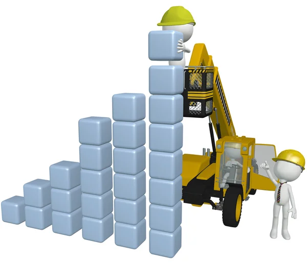 Construction equipment building business chart — Stock Photo, Image