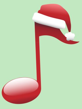 Carol Musical Note for Holiday Christmas Music clipart