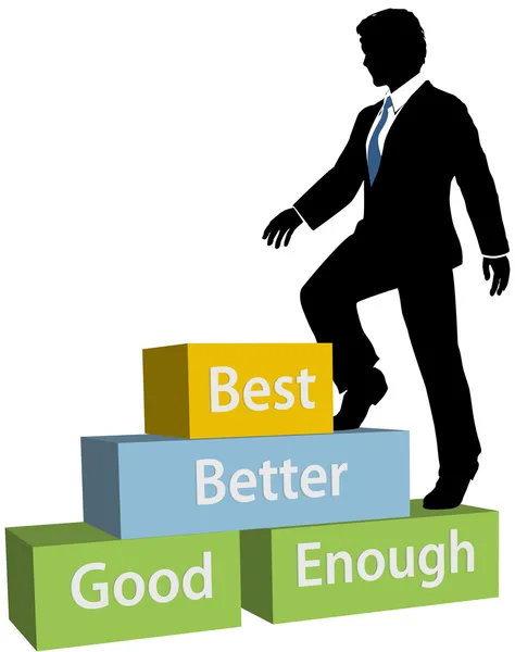 Business Person grimpe Meilleures étapes de promotion — Image vectorielle