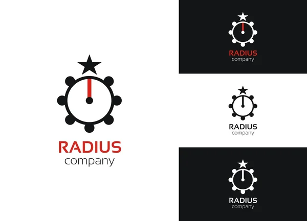 Společnosti RADIUS — Stockový vektor