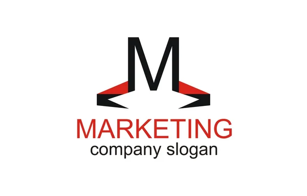 M - Logo de marketing — Vetor de Stock