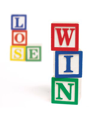 Win Lose Alphabet Blocks Vertical clipart