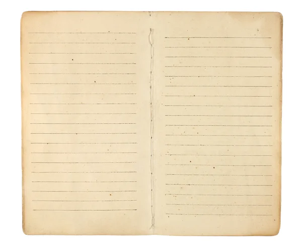 Libro de Memo Vintage abierto a páginas en blanco —  Fotos de Stock