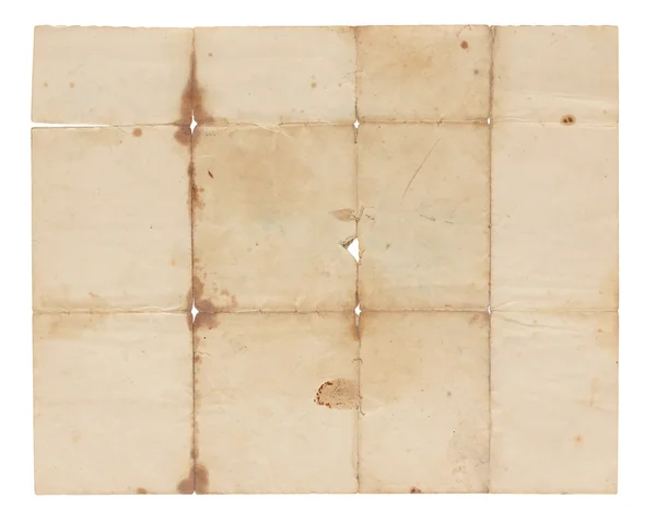Zeer oude ongevouwen, lege papier — Stockfoto