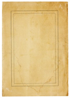 Very Old Blank Paper With Thin Double Border clipart