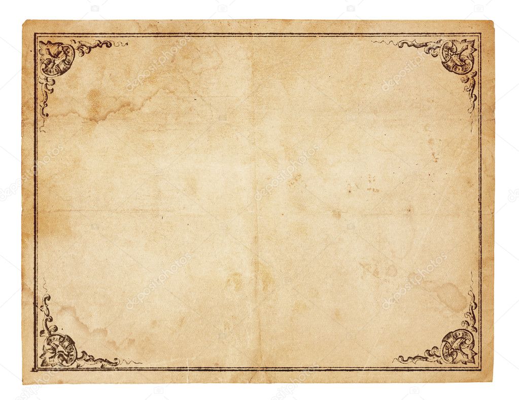 Old Blank Love Letter Paper With Two Golden Rings Royalty-Free