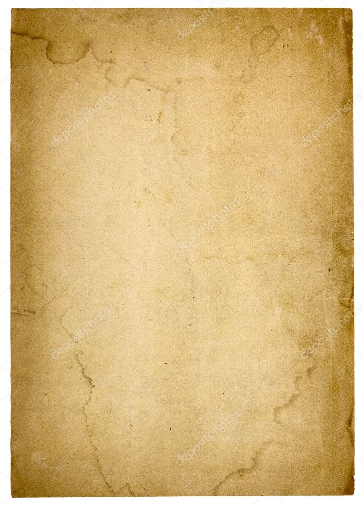 Very Old, Stained Blank Paper Stock Photo by ©mcarrel 7335155