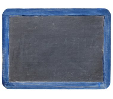 Slate blackboard in blue frame clipart