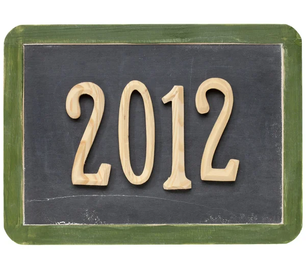 Year of 2012 on blackboard — Stock Photo, Image