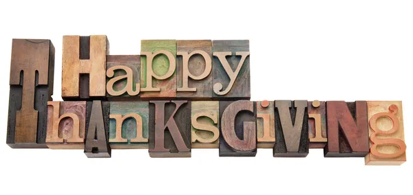 Feliz Día de Acción de Gracias en tipografía —  Fotos de Stock