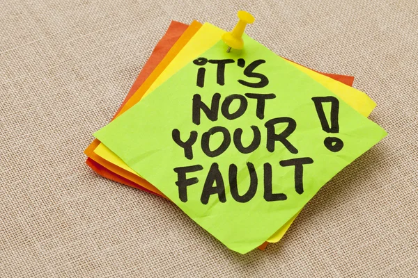 A culpa não é tua. — Fotografia de Stock