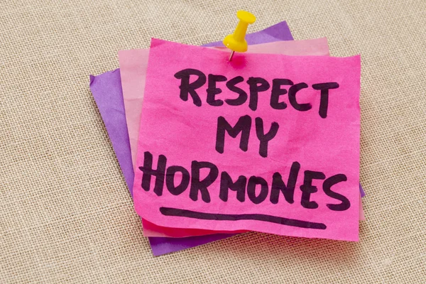 Respect voor mijn hormonen waarschuwing — Stockfoto