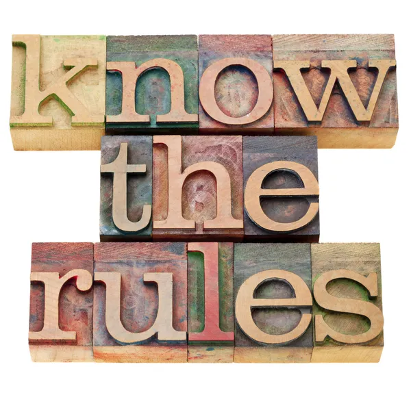 Know the rules — Stock Photo, Image