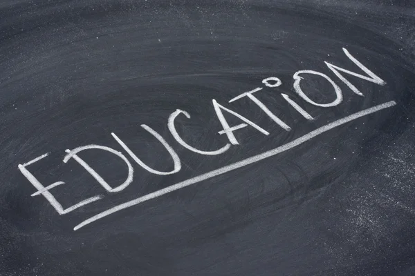 Education word on blackboard — Stock Photo, Image
