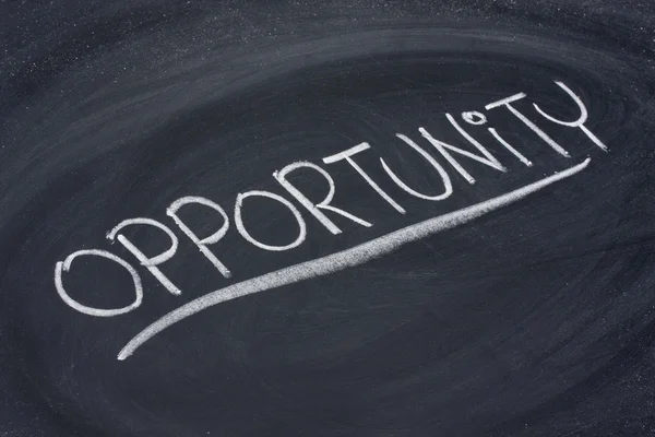 Opportunity, word on blackboard — Stock Photo, Image
