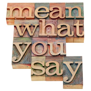 Mean what to say clipart