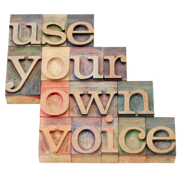 Usa a tua própria voz — Fotografia de Stock