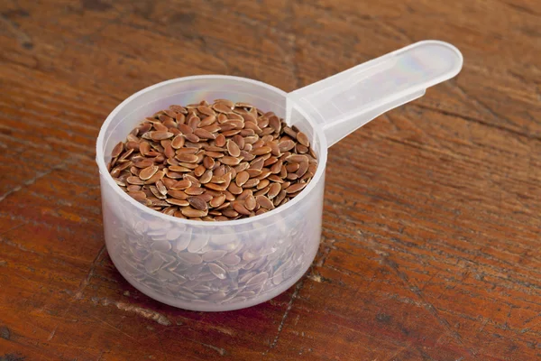 Brown flax seeds — Stock Photo, Image