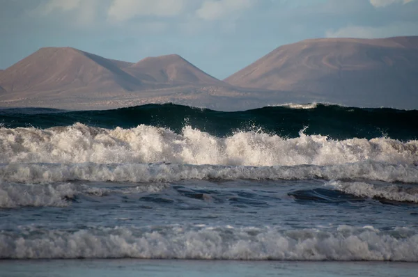 stock image Beautiful Sunset On Famara Beach, Lanzarote