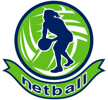 Netball oyuncu geçen topu