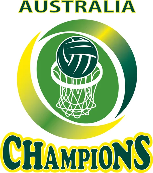 Netball ball hoop champions australien — Stockfoto