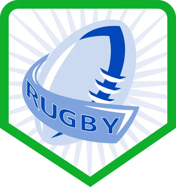 Escudo de pelota de rugby — Foto de Stock