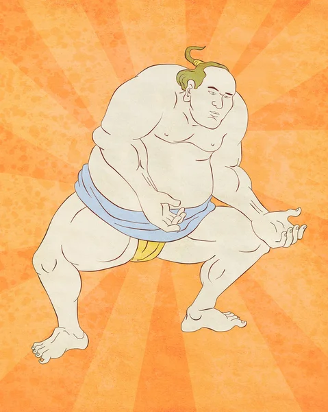 Luchador japonés de sumo — Foto de Stock