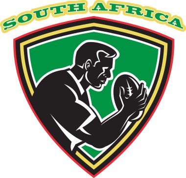 Rugby player Güney Afrika kalkan