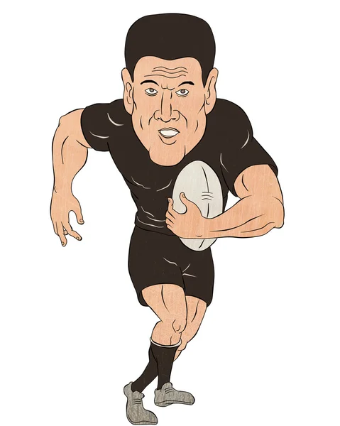 stock image Rugby player running with ball