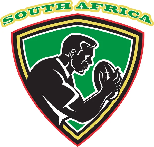 Rugby player South Africa shield — Stock Photo, Image