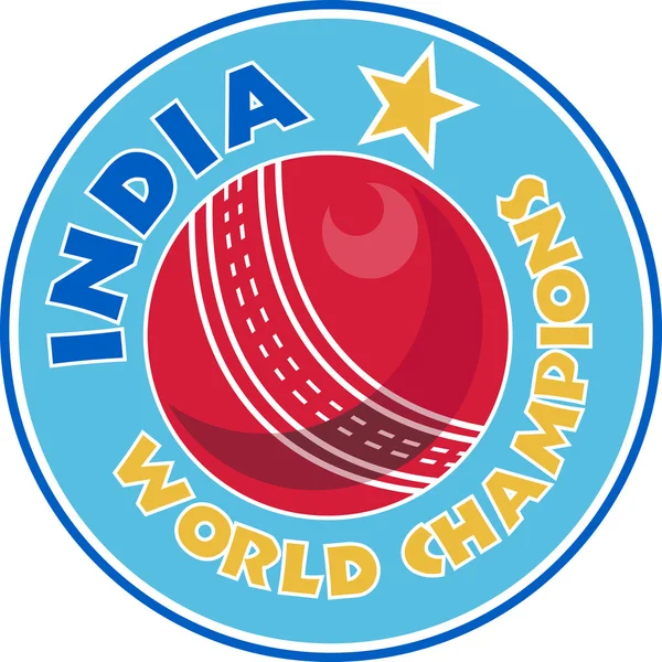 Campeones del mundo de cricket ball India — Foto de Stock
