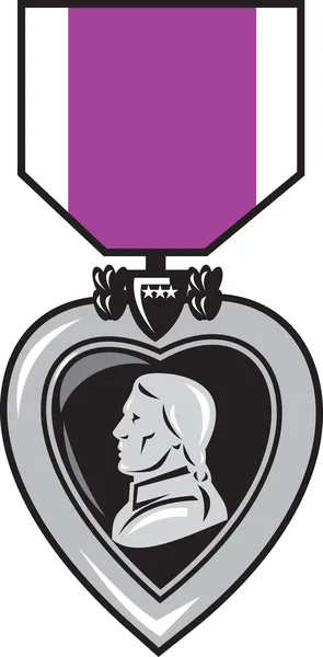 Military medal of bravery valor purple heart — Stock Photo, Image