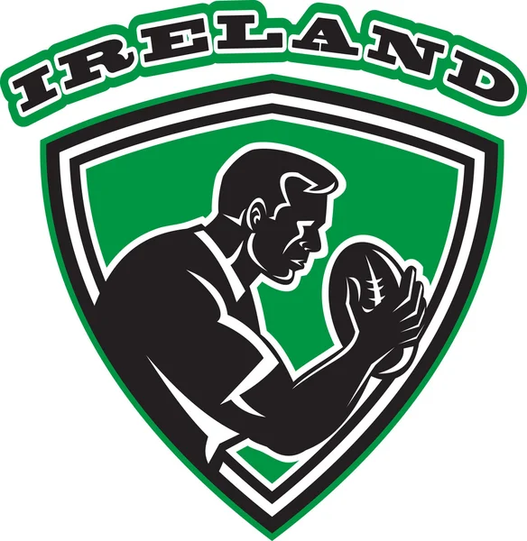 Tarcza Irlandii gracz rugby — Zdjęcie stockowe