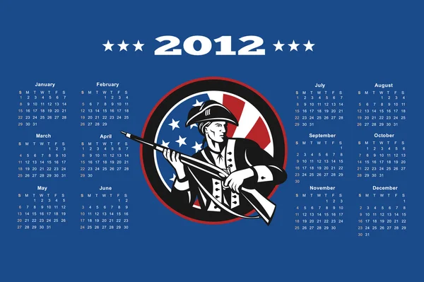 American Patriot Flag Poster Calendar 2012 — Stock Photo, Image